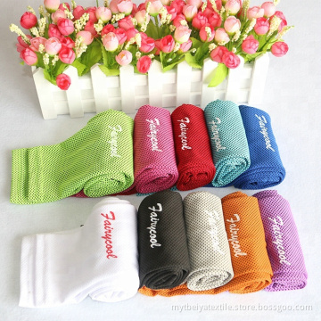 Hot Sale Microfiber Customized Logo Embroidery Soft Cool Ice Towel